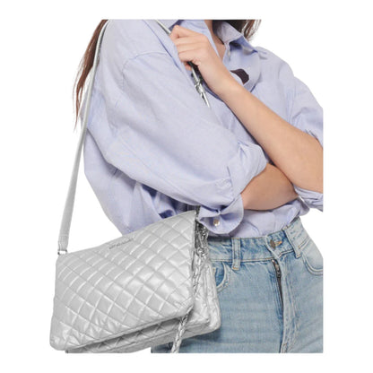 MZ Wallace Large Crosby Pippa Quilted Crossbody Bag 1349C1984 Pebble Liquid