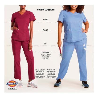 Dickies EDS Signature Scrubs for Women, Elastic Waist Pull-On Cargo Pants for W
