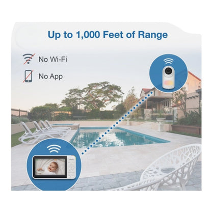 VTech VM5267 5" Digital Video Baby Monitor w Pan & Tilt Camera - 1000 Feet Range