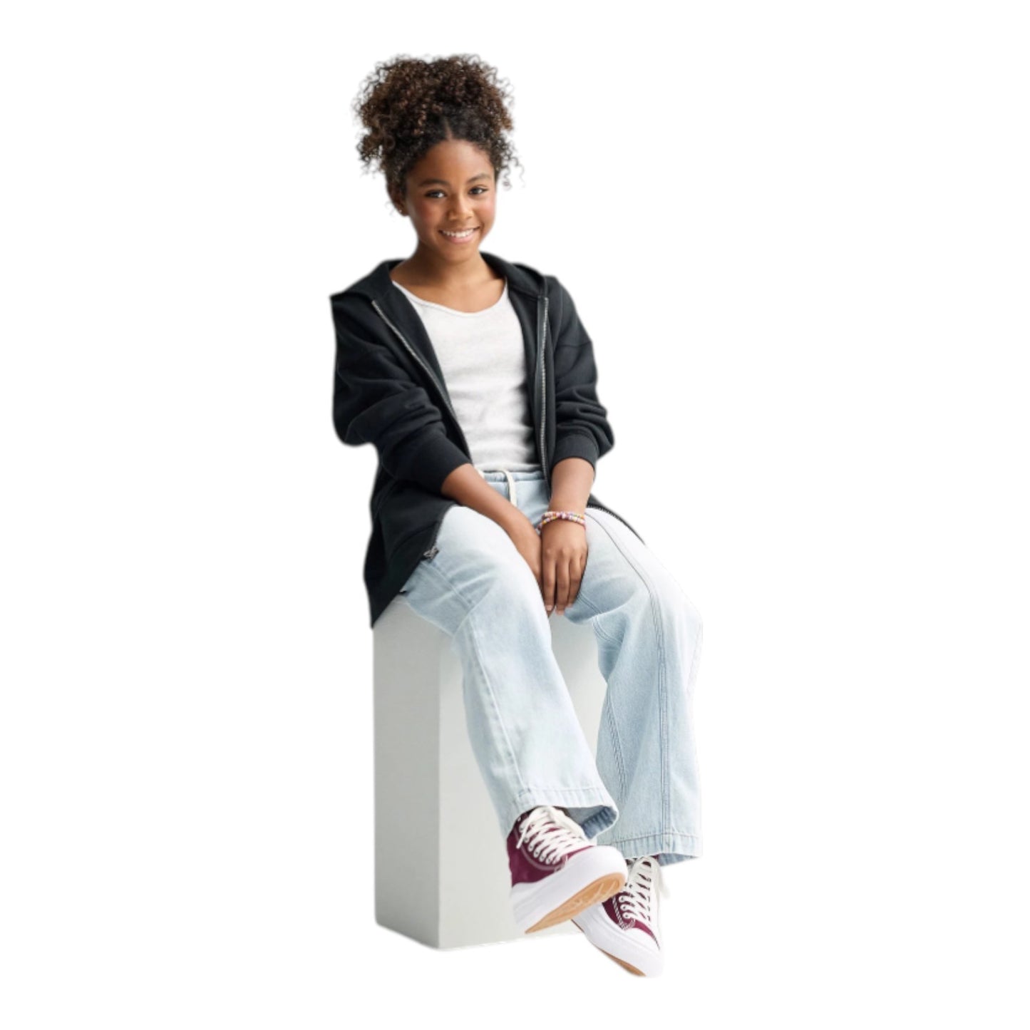 Girls SO Oversized Full Zip Front Hoodie - Black - #70081655 - $26.99 MSRP