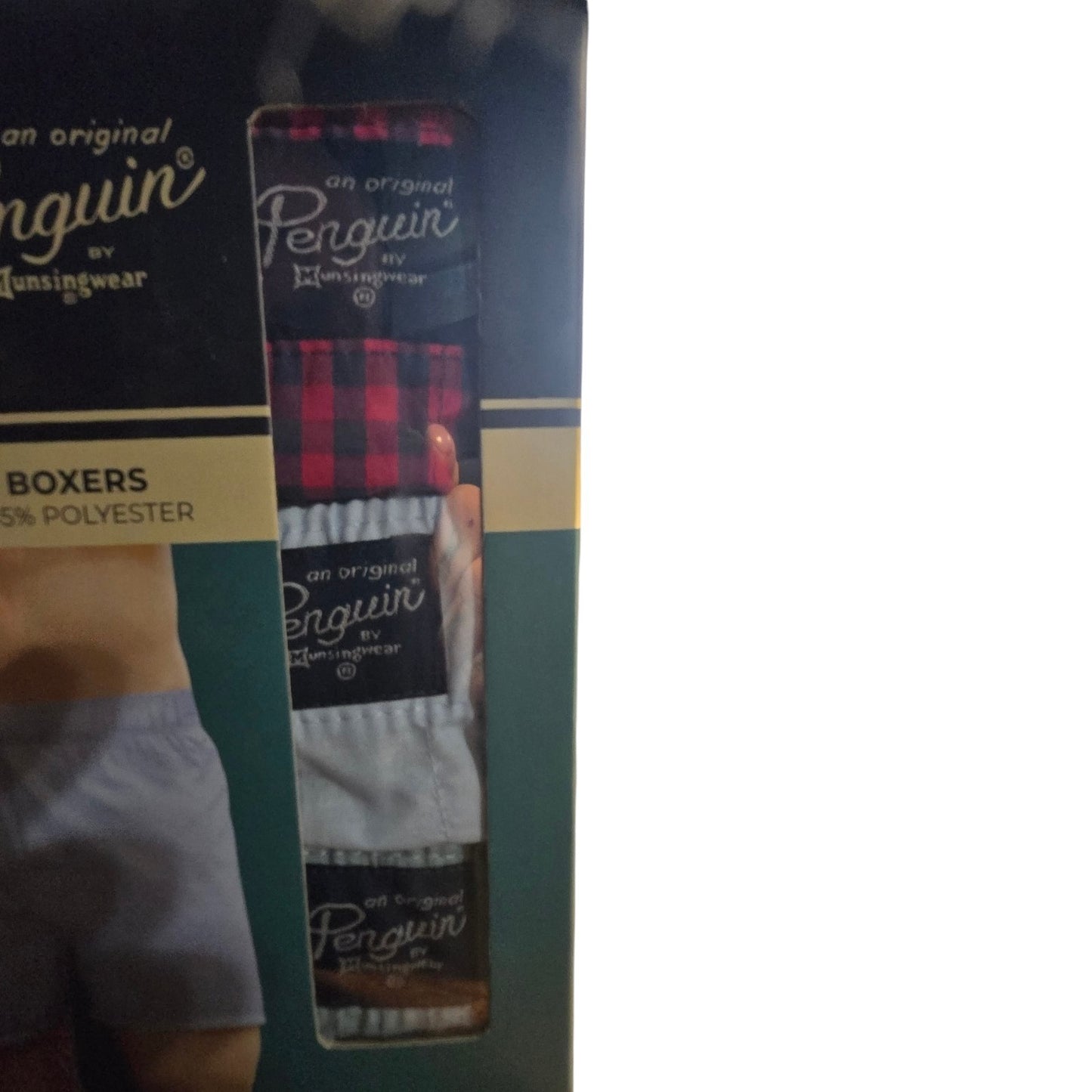 Penguin Munsingwear Men's Woven Stretch Multi-Color Boxers 3-Pack, S, M, L, XL