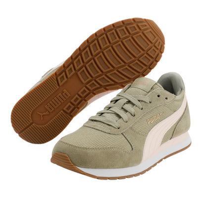 Puma Women's Jogger Sneaker Running Walking Athletic Shoes Lace Up Cream / Green