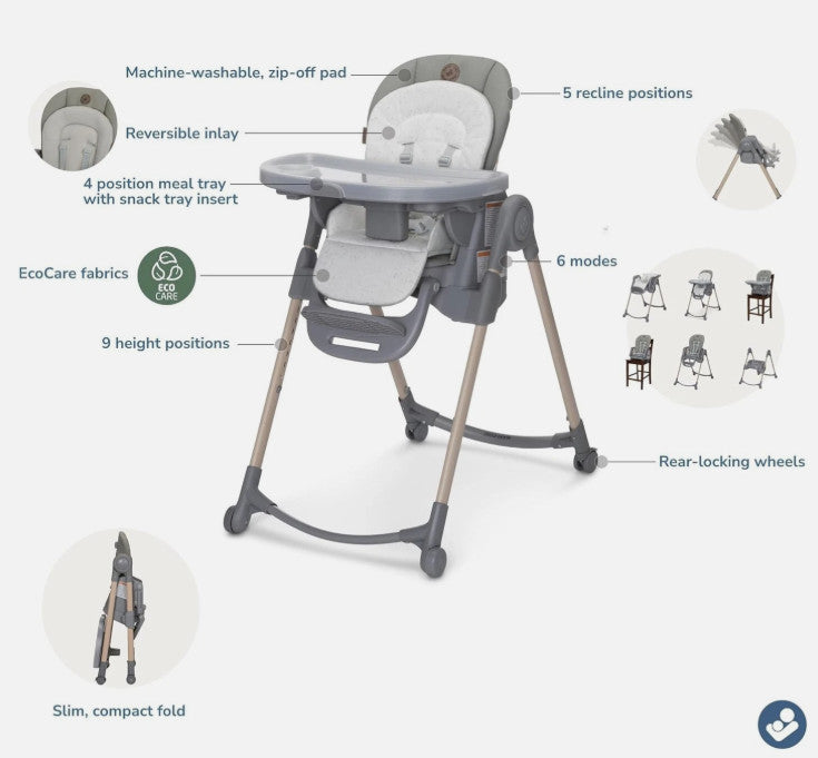 Maxi-Cosi Minla 6-in-1 High Chair - Classic Green