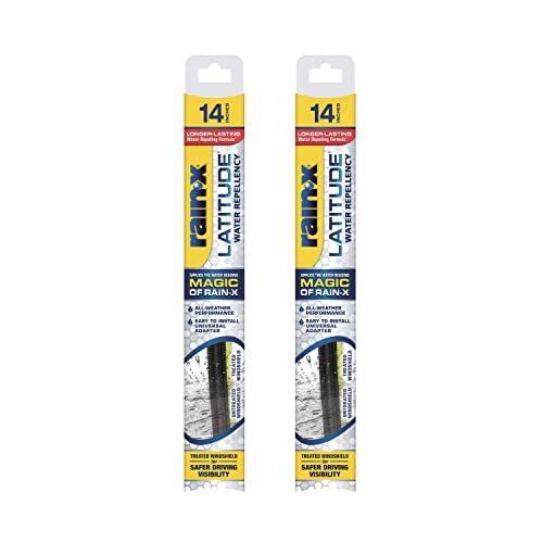 Rain-X 810202 Latitude 2-In-1 Water Repellent Wiper Blades, 14 Inch Windshield