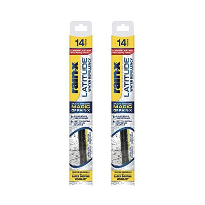 Rain-X 810202 Latitude 2-In-1 Water Repellent Wiper Blades, 14 Inch Windshield