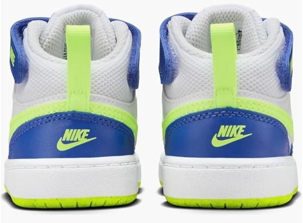 Nike Court Borough Mid 2 Shoes Youth Size 10C White Blue Basketball HJ9281-488
