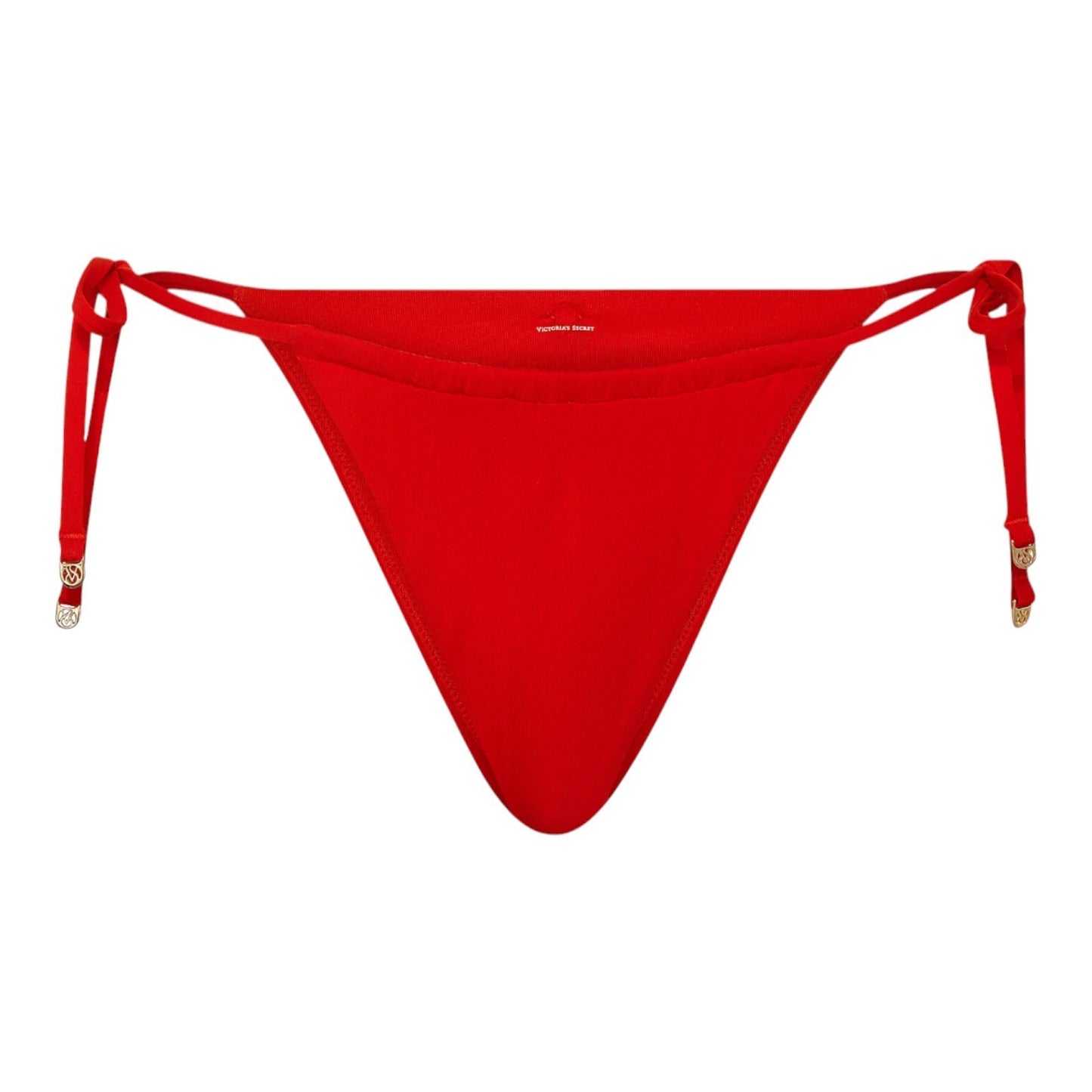 VICTORIA'S SECRET SWIM Side-Tie Itsy String Bikini Bottom, Red Pepper, Dark Chil