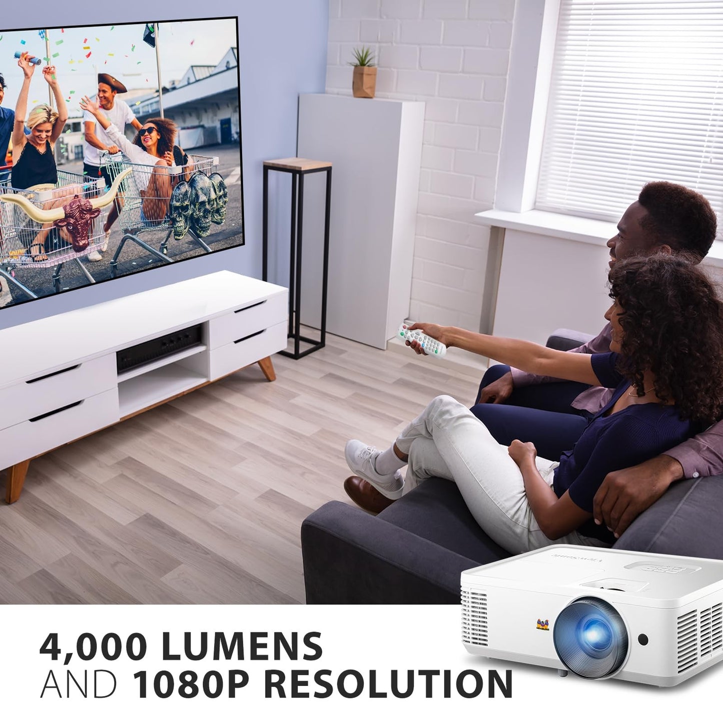 ViewSonic PA503S 4000 Lumens SVGA High Brightness Projector for Home and Office