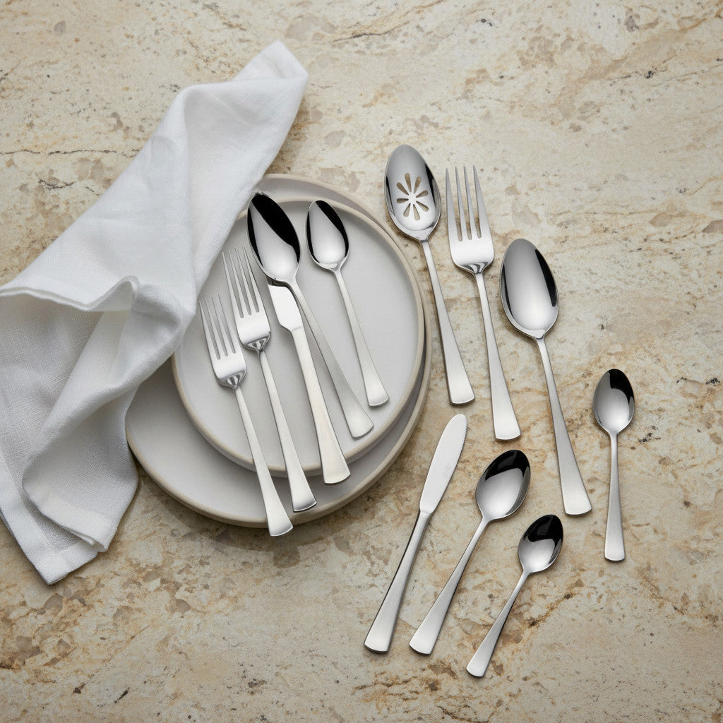 International Silver Fulton Satin 18.0 Stainless Steel 51 Pc Flatware Set NEW