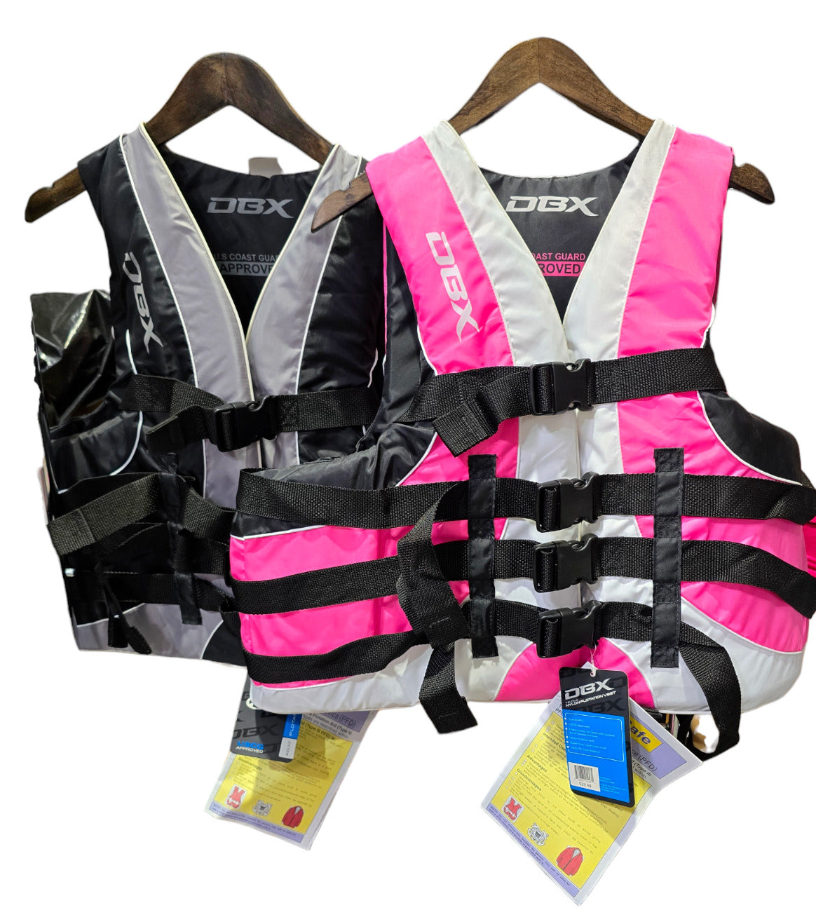 NWT! DBX Adult 4 Buckle Nylon Flotation Vest- Various