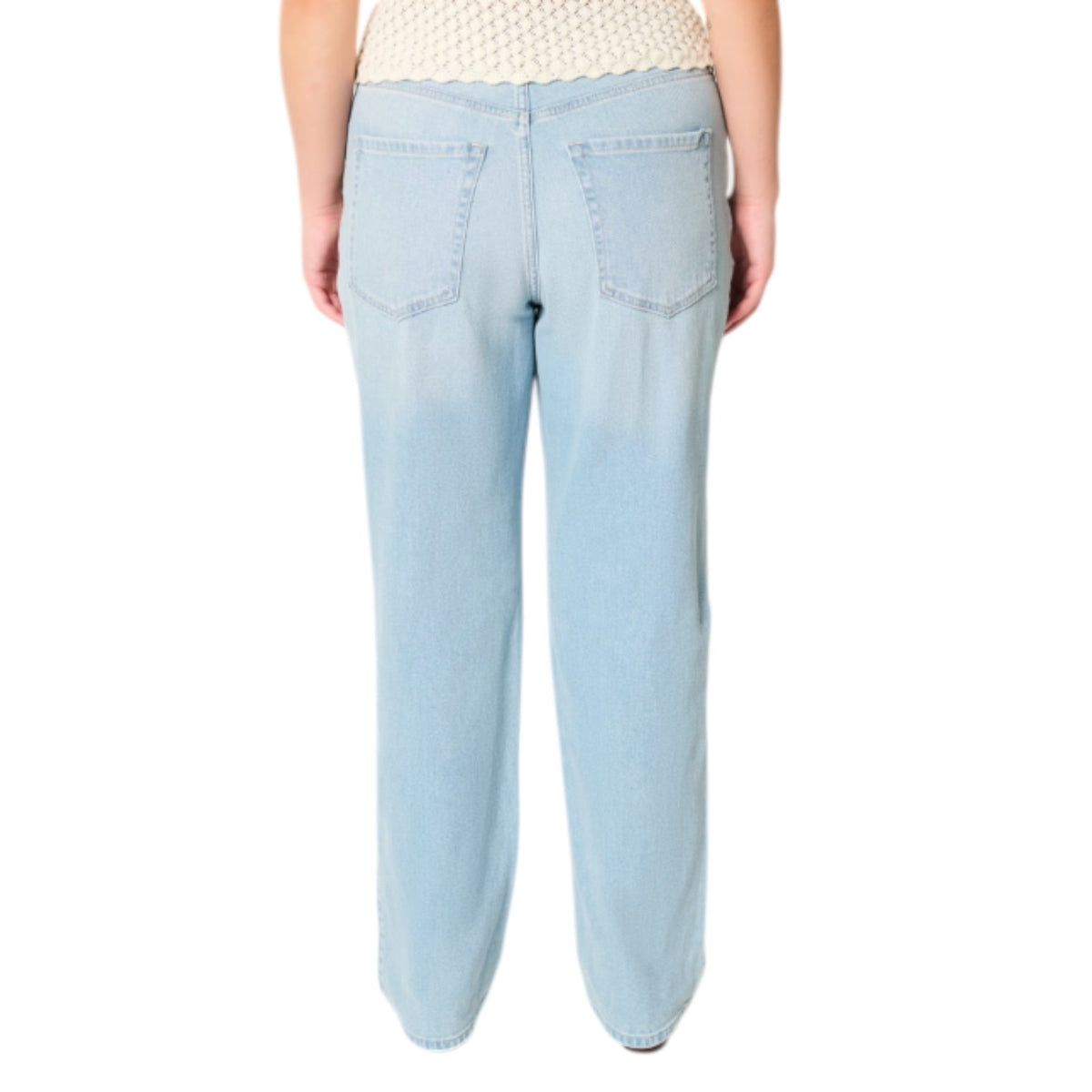 Hollister High-Rise Light Wash Straight Jeans NEW