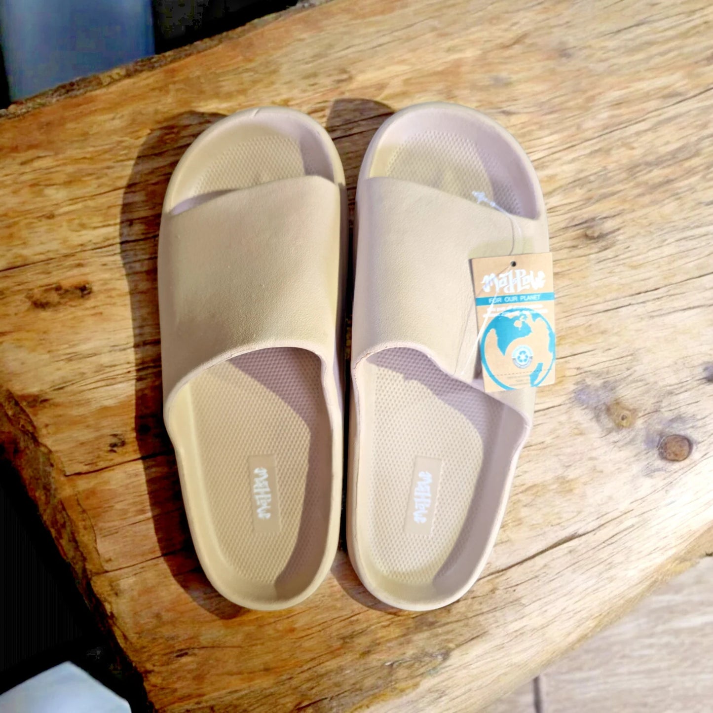 Mad Love Star Slide On Women's Taupe Sandals Size 10 Brand New