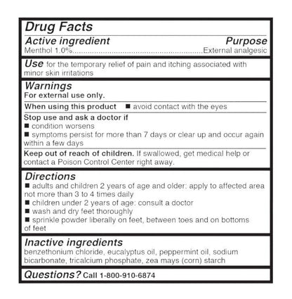 Medicated Foot Powder SEALED NEW 10oz Talc Free Up& Up * Compare To Gold Bond