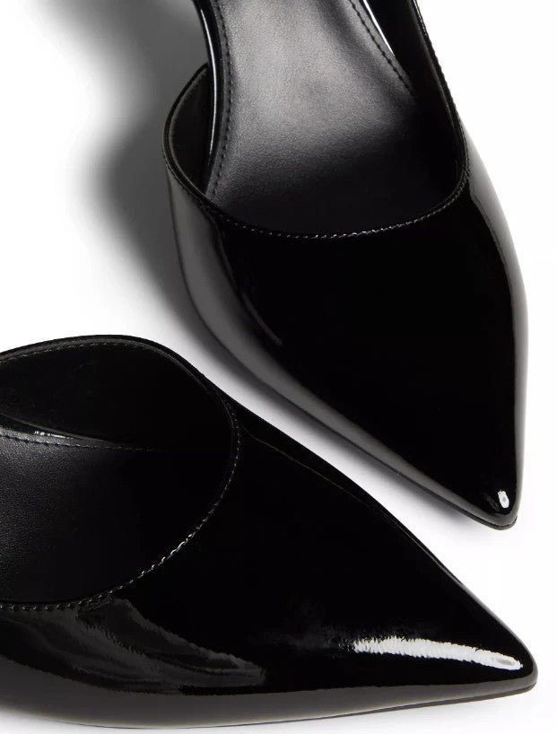 MICHAEL Michael Kors Alina Flex Slingback Pumps - Black Patent Leather
