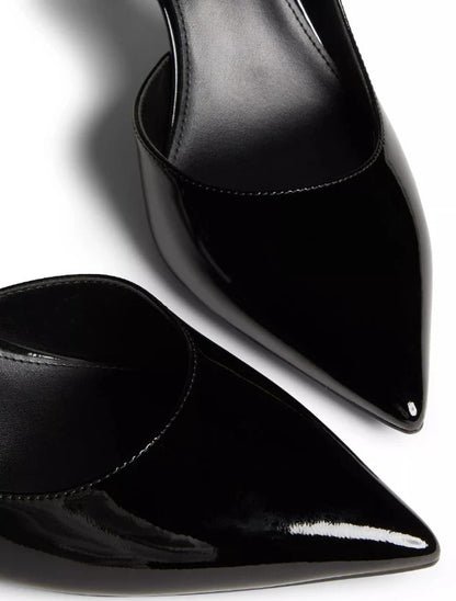 MICHAEL Michael Kors Alina Flex Slingback Pumps - Black Patent Leather