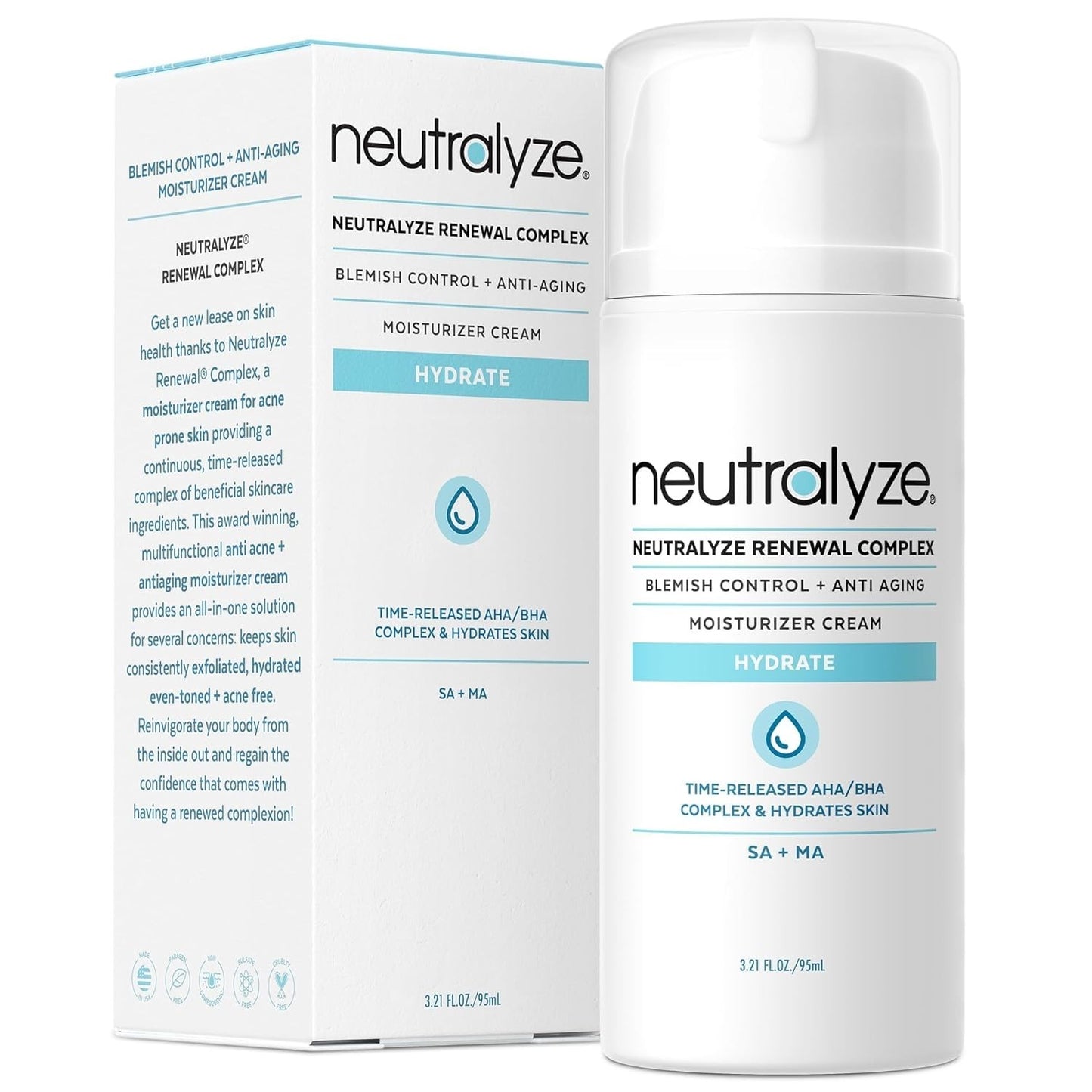 Neutralyze Renewal Complex Acne Moisturizer - 2% Mandelic, 2% Salicylic Acid