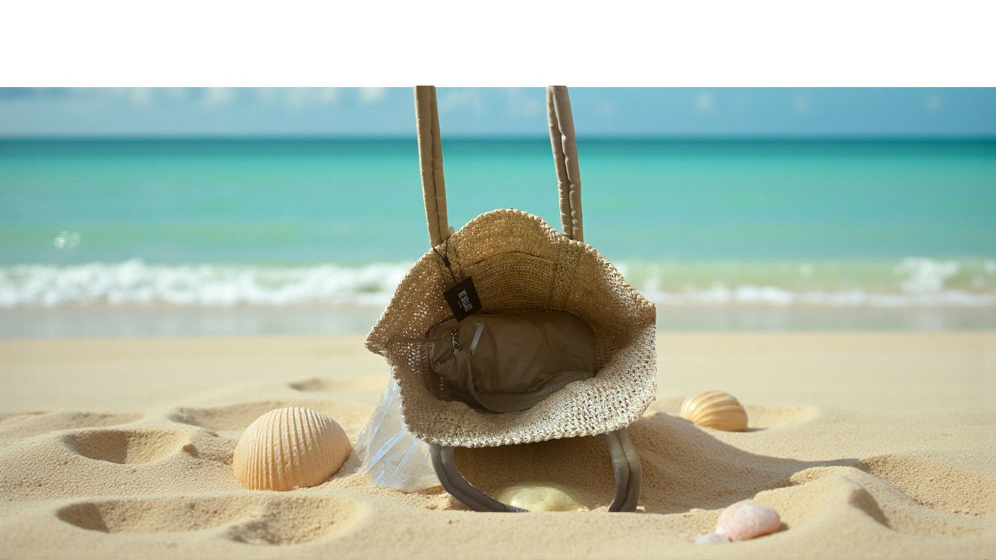 MZ WALLACE Medium Raffia Tote - Camel #1568N1914