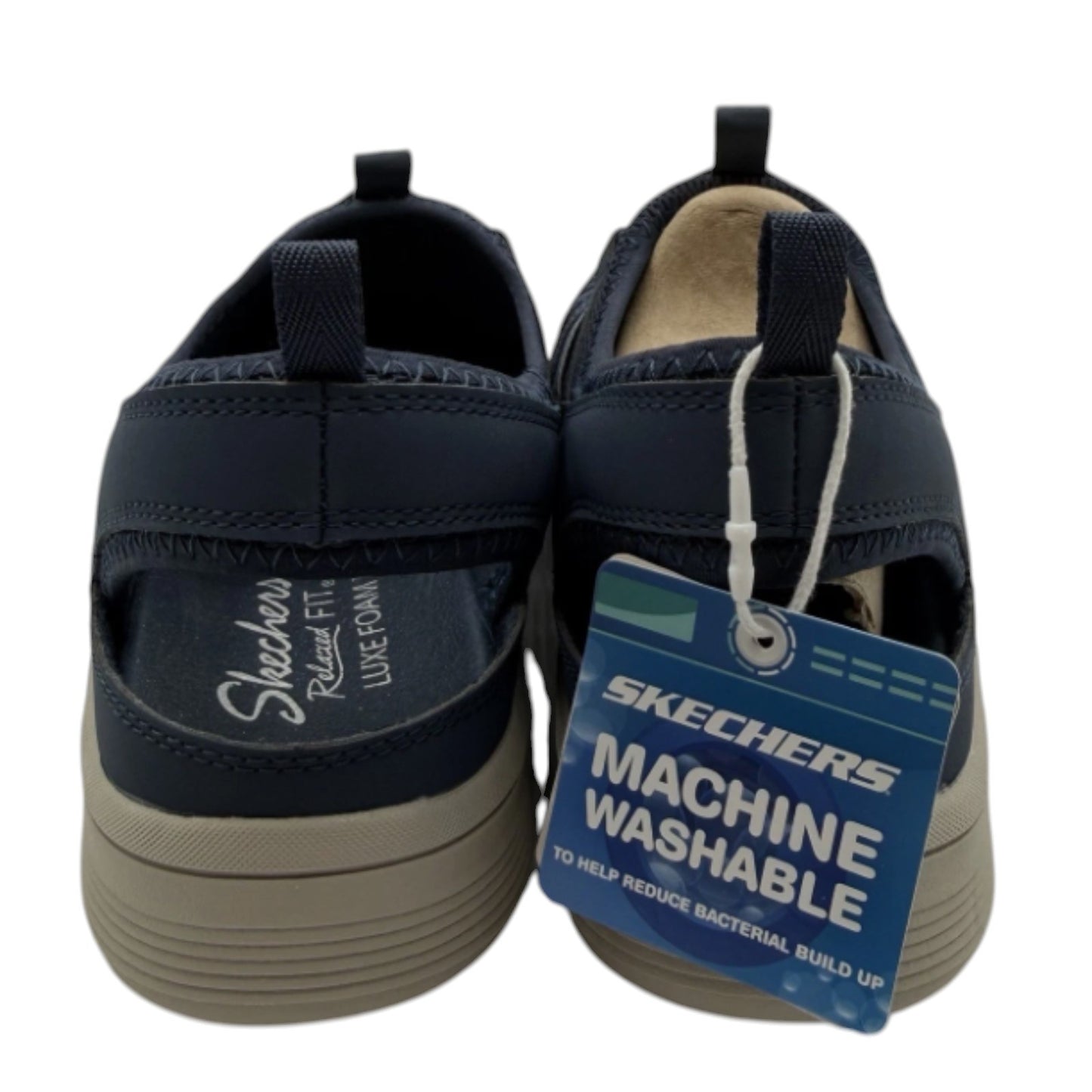 Skechers New Coool Sweet Promise Sandals Womens Sz 7.5 Navy Blue Slip On Shoes