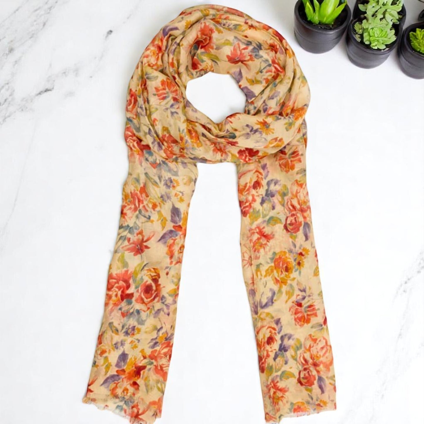 Patricia Nash Scarf Aegean Bloom, 24" X 79" NEW 912691
