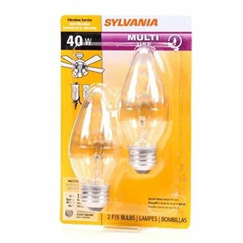 SYLVANIA 40-Watt Dimmable F Decorative Incandescent Light Bulbs F15 (2-Pack)