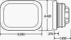 Truck-Lite Red, Model 45 Series CHMSL Sealed Lamp 45207R