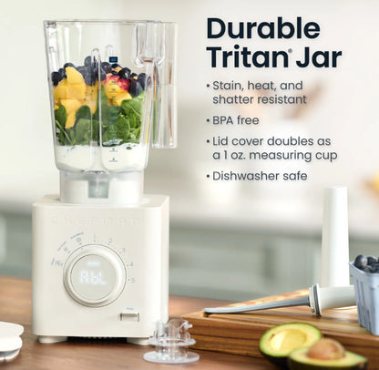 NEW Chefman Obliterator 48 oz Blender w/ Travel Jar Smoothie Maker Ice Crusher