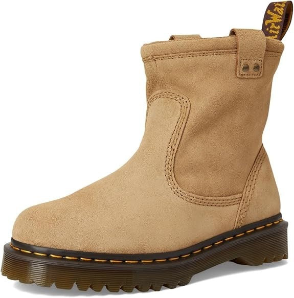 Doc Martens Anistone Lo Womens Sz 11 Boots Suede Savannah Tan Biker