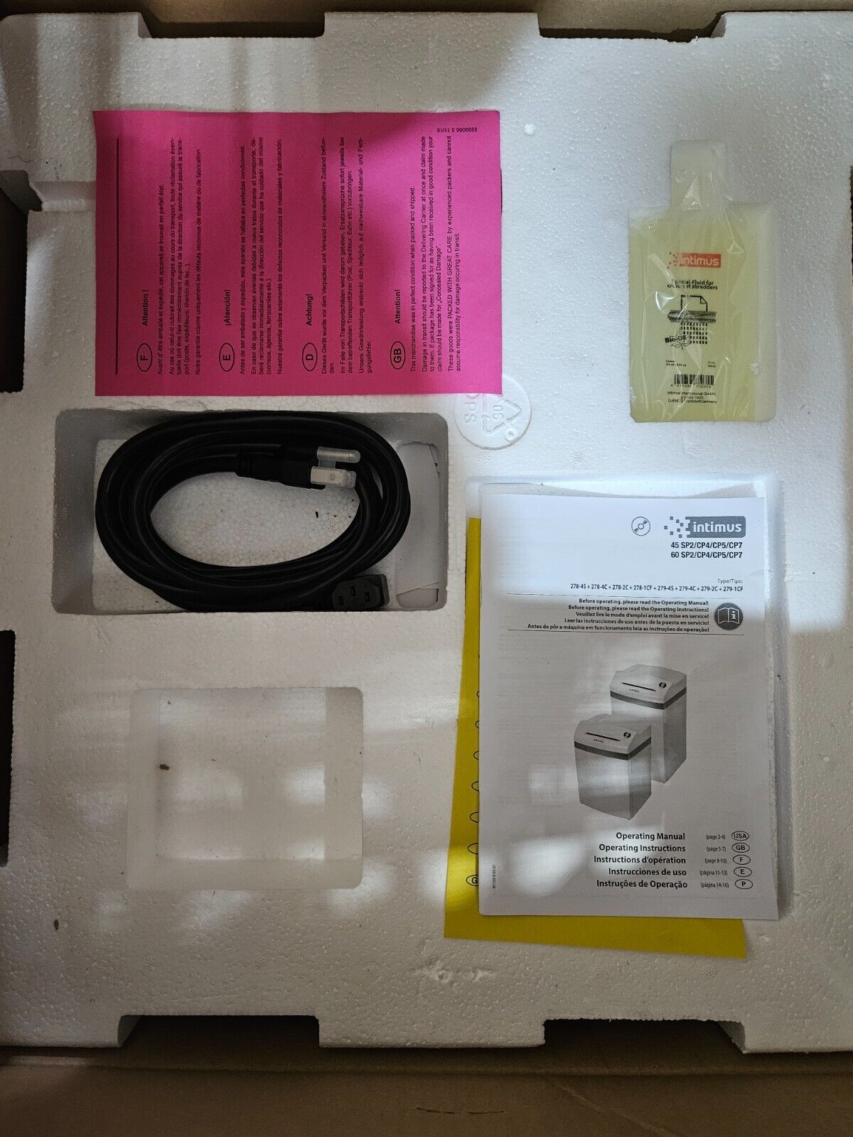 Intimus 45 CP4 Office Shredder (No waste bin included)
