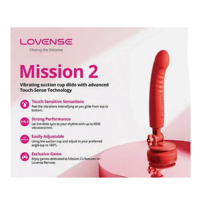 LOVENSE Mission 2 - Dildo Machine - Adjustable 180° Suction Cup Dildo