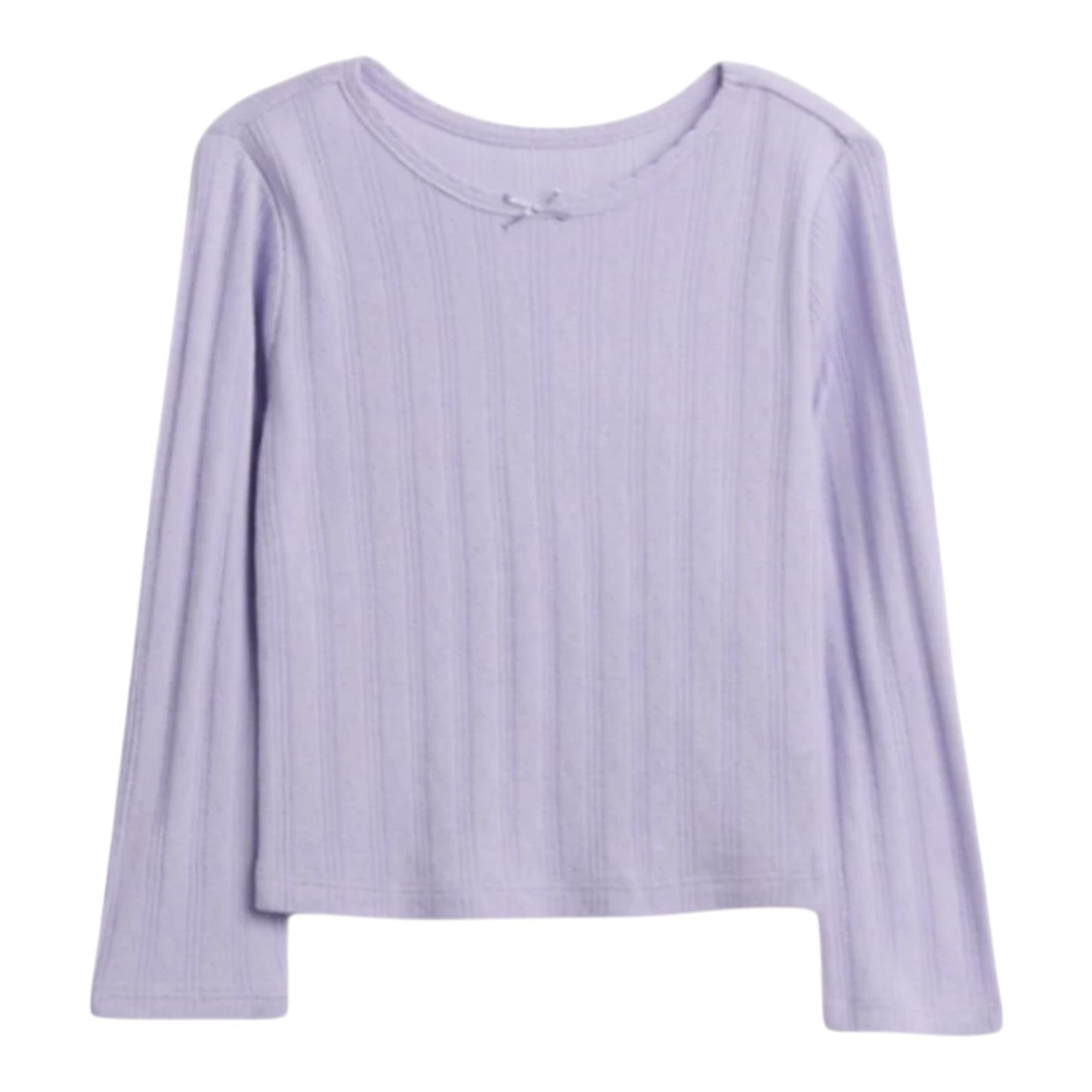 Baby Gap & Toddler Pointelle Long Sleeve T-Shirt | Color = Orchid & Pink