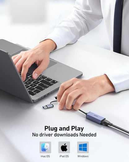 BENFEI USB 3.0 to Ethernet Adapter, USB C to RJ45 Gigabit LAN (1000Mbps) Network