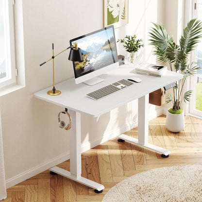 28-48" Electric Sitting Standing-up Desk Adjustable Height Computer Table Office