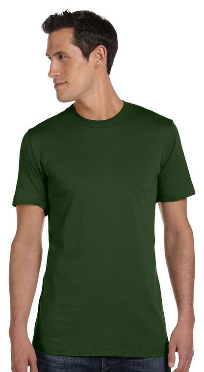 BELLA+CANVAS Men's Jersey Short Sleeve Tee, Olive, S