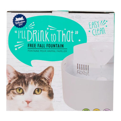 Whisker City Pet Free Fall Fountain 50 fl oz PLUS GIFTS!! PERFECT For Your Pet