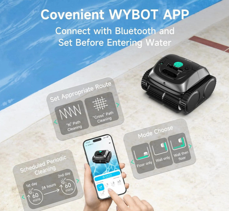 WYBOT C1 Cordless Robotic Pool Cleaner (OS7010C)