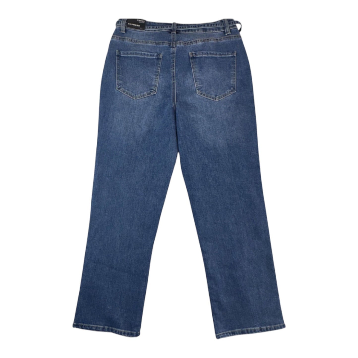 New Express Women’s Straight Mid Rise Blue Jeans Denim - Tie Belt - 10041DDM