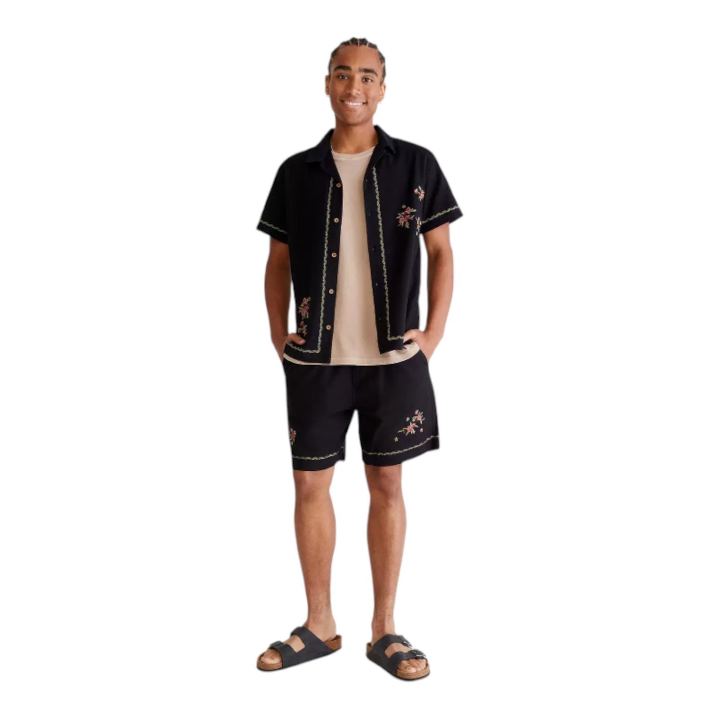 Aeropostale men’s all day jogger shorts 7" | Size S & M | Black  NEW NWT