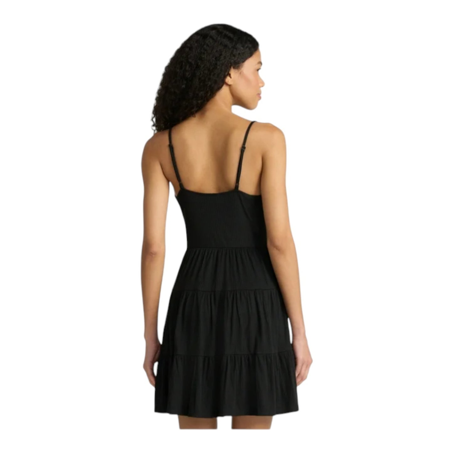 No Boundaries Women’s Burnt Orange or Black Mini Tier Dress
