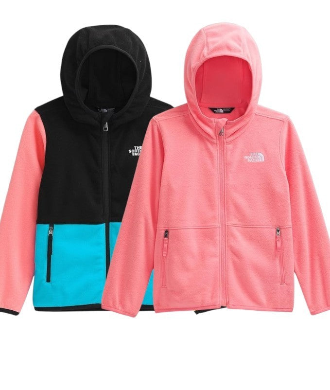 The North Face Little Kids'  Glacier Full-Zip Fleece Hoodie, Black or Pink
