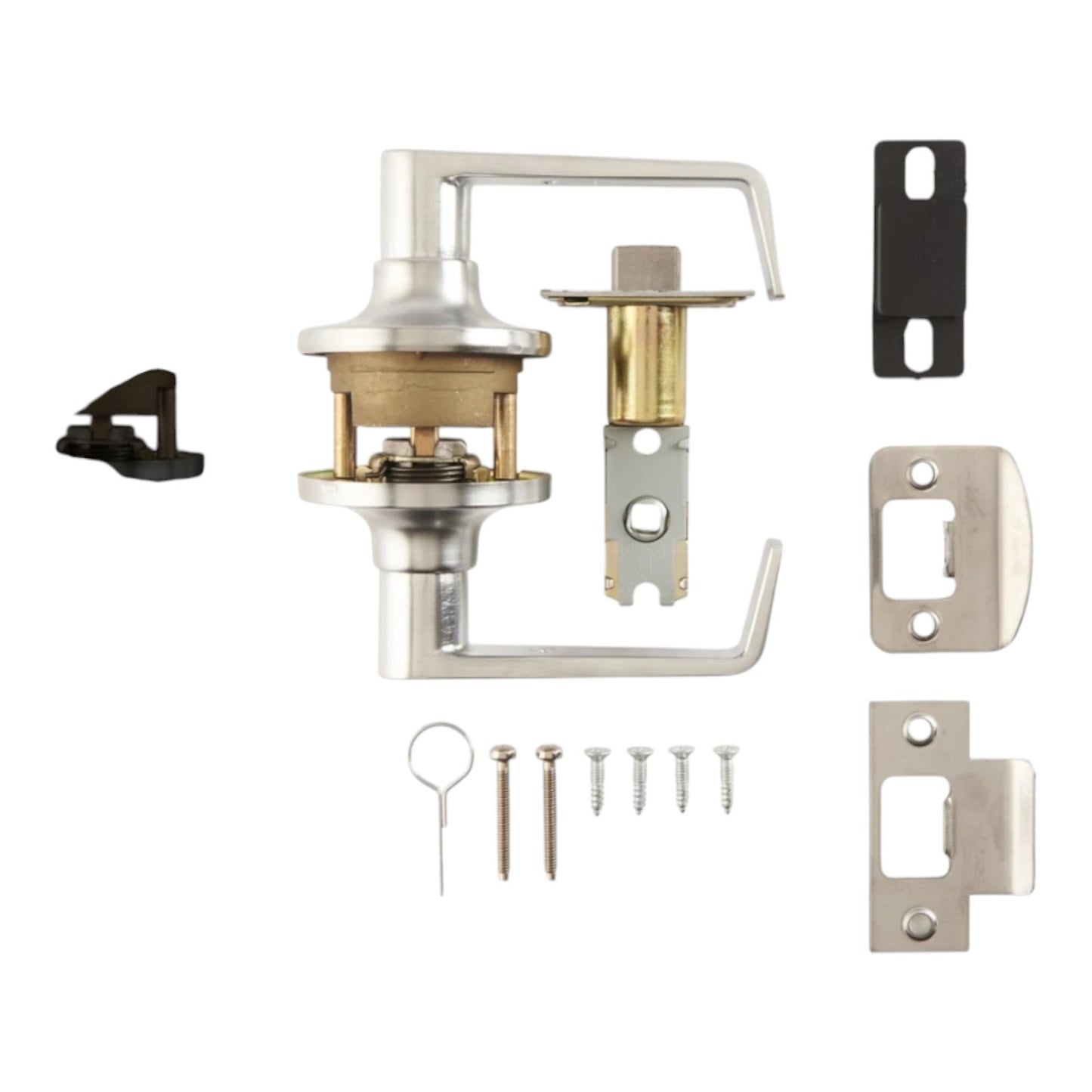 Universal Commercial 2-3/4" Satin Chrome Standard Duty Hall/Closet Door Lever