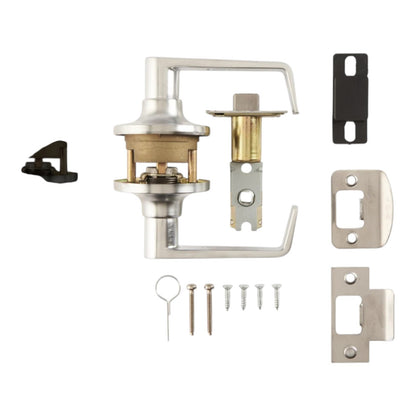 Universal Commercial 2-3/4" Satin Chrome Standard Duty Hall/Closet Door Lever