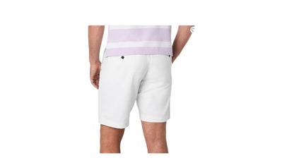 St. John's Bay Men's 9" Mid Rise Stretch Fabric Chino Shorts White, Black & Blue