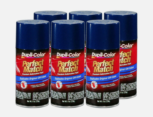 Duplicolor BGM0393 (6-Pack), Aerosol Paint for GM 28 WA8264, Metallic Dark Blue