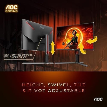 AOC Q27G3XMN 27" QHD Gaming Monitor, 2560x1440, Mini LED, 180Hz 1ms GtG,