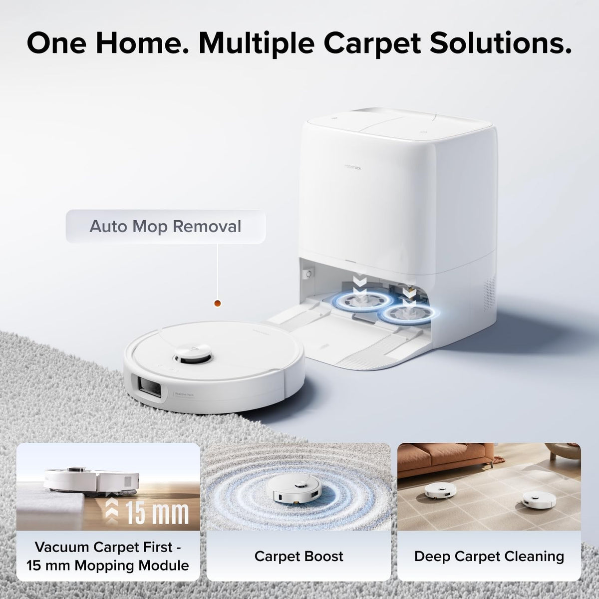 Roborock 2026 Qrevo 2 Pro Robot Vacuum and Mop, 20,000Pa Suction White- NEW!