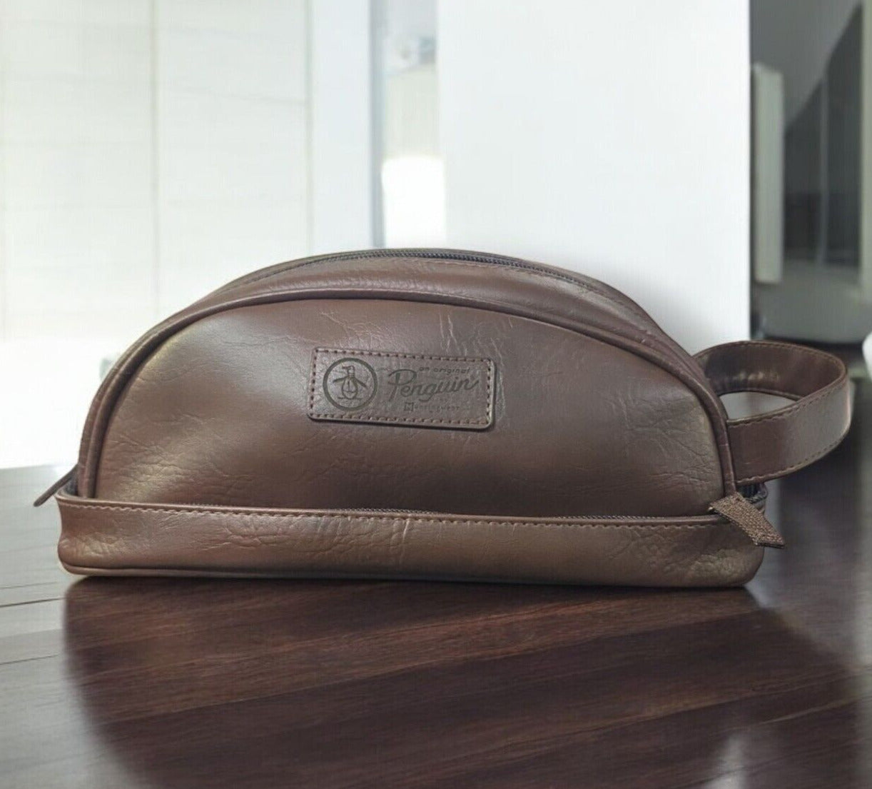 Original Penguin By  Munsingwear Men's Brown Shaving/Toiletry Travel Bag