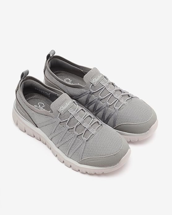 Skechers Women's Graceful Purecrush Slip-On Sneaker Gray/Silver 100888