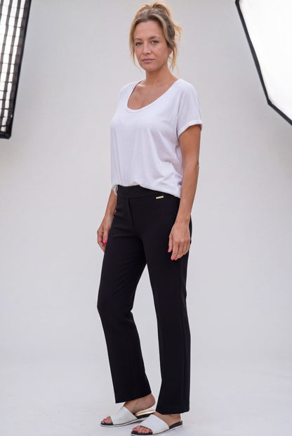 Rafaella Womens Black High Rise Bootcut Dress Pants RSBSG163