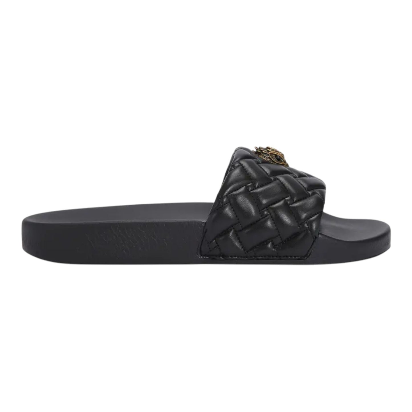 Kurt Geiger London Women's Meena black Teddy Eagle Head Slides Sandals