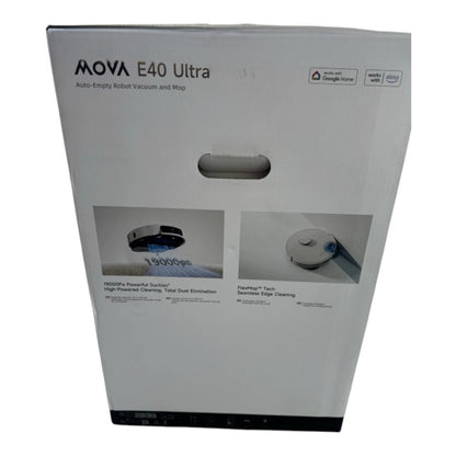 Mova E40 Ultra Vacuum and Mop Robot with Automatic Emptying 19,000Pa Suction